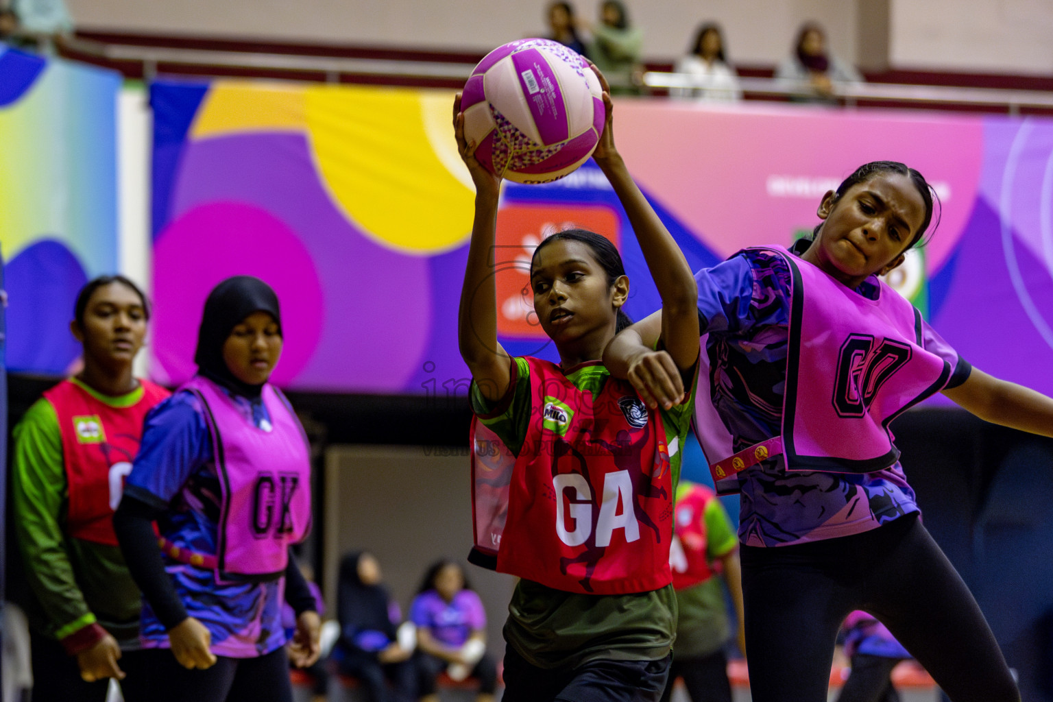N Sports Academy A vs Fiontti Sports Club  in Day 3 of 3rd Netball Junior Championship, held at Social Center on Tuesday, 21st January 2025 . 
Photos: Hassan Simah / images.mv