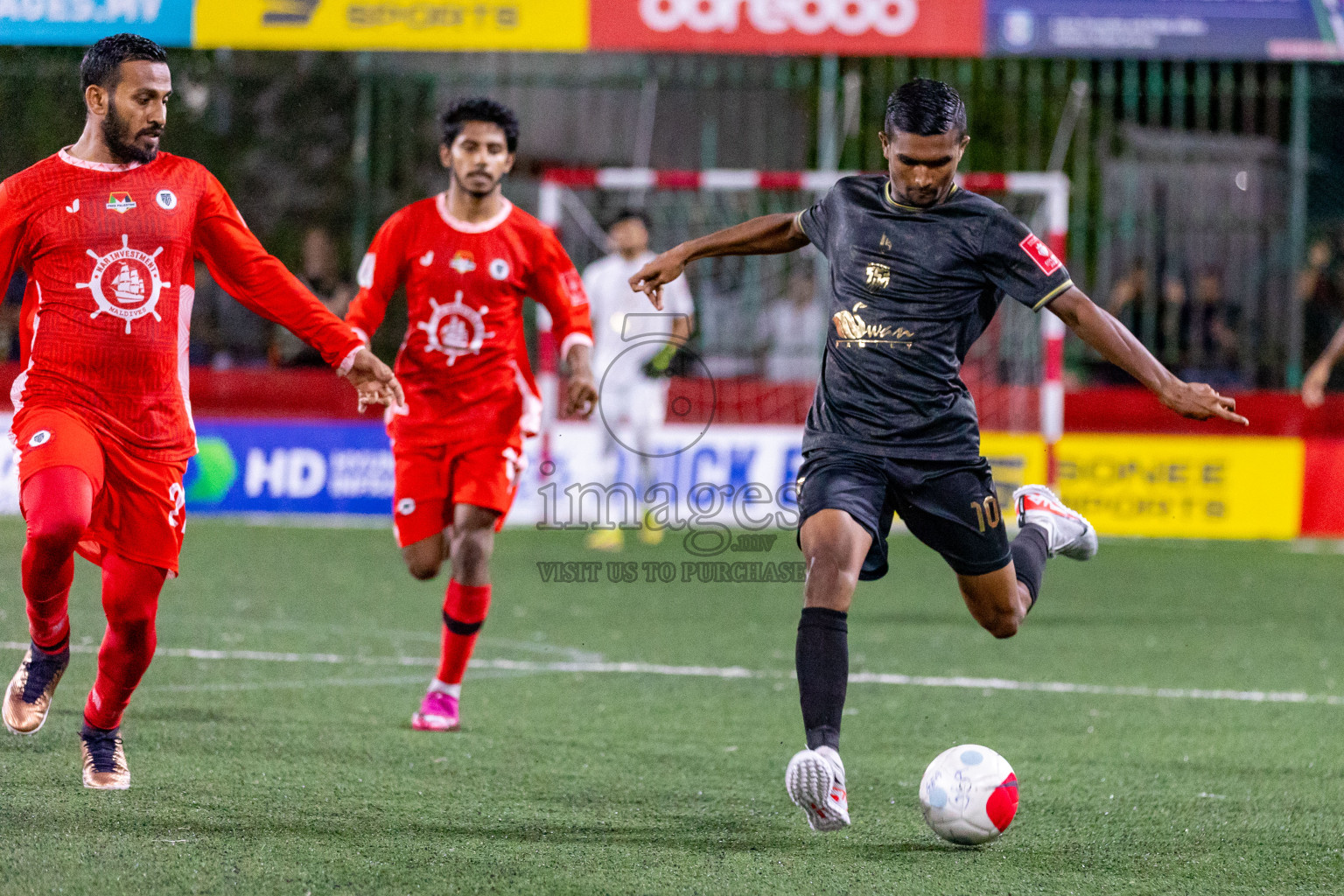 HA Maarandhoo vs HA Utheem in Day 17 of Golden Futsal Challenge 2024 was held on Wednesday, 31st January 2024, in Hulhumale', Maldives Photos: Hassan Simah / images.mv