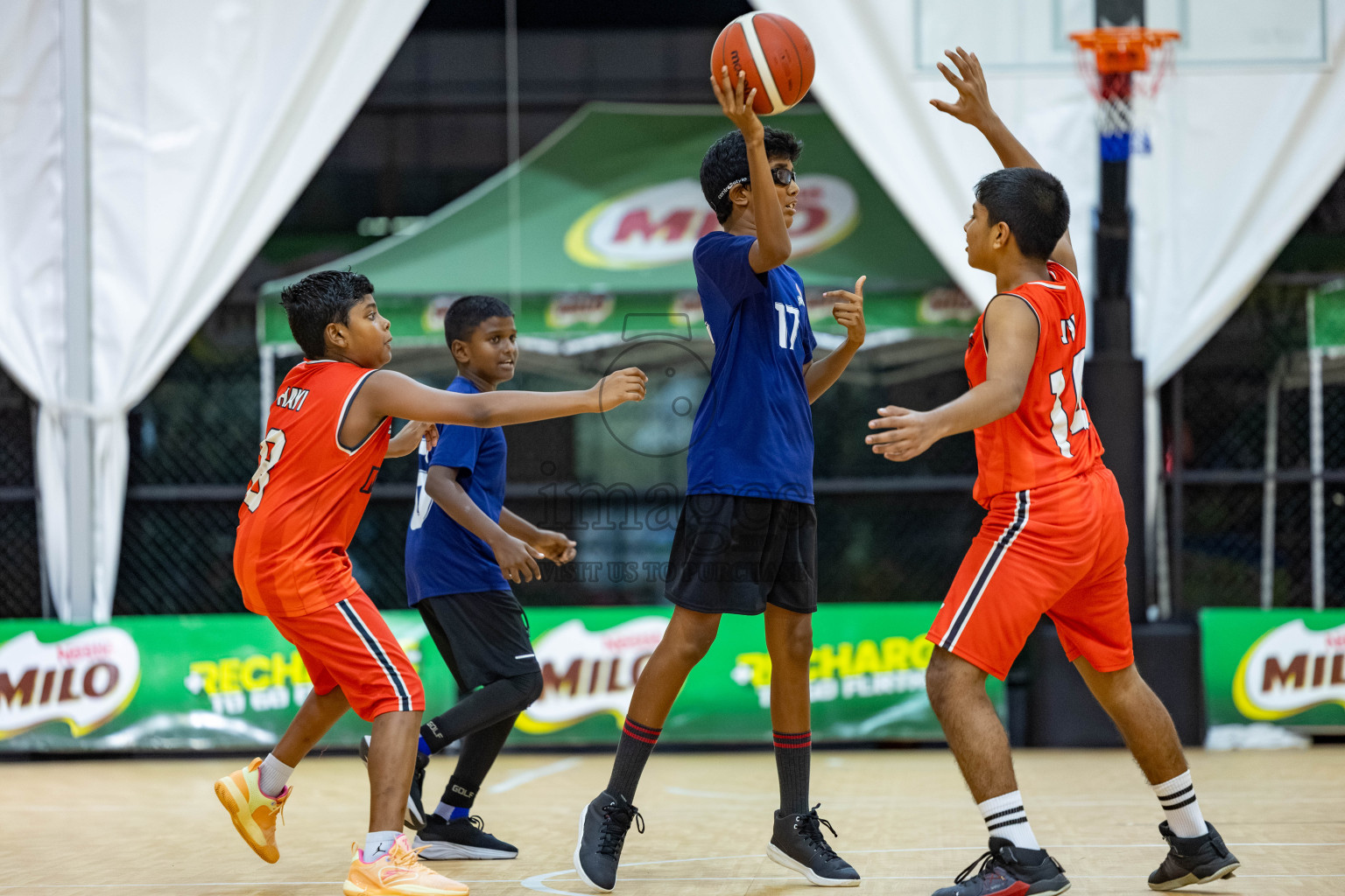 Milo 5 x 5 Junior Challenge 2025 - Basketball tournament held in Basketball Training Center, Male', Maldives on Thursday, 09th October 2025. 
Photo by: Hassan Simah / Images.mv