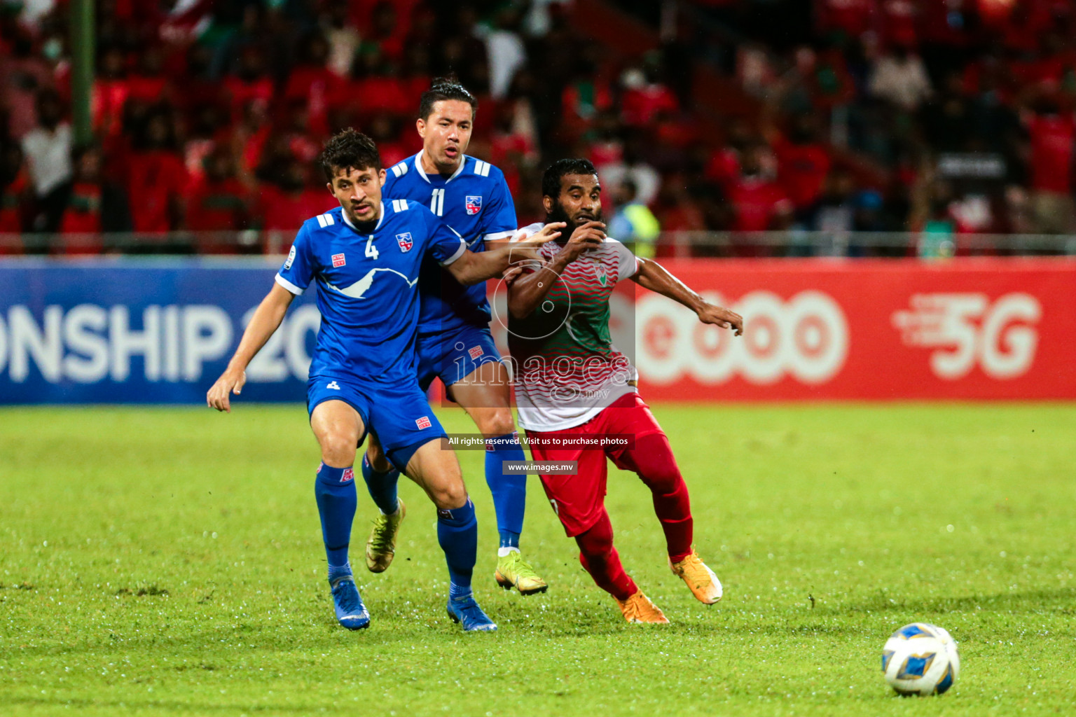 Maldives vs Nepal in SAFF Championship 2021 held on 1st October 2021 in Galolhu National Stadium, Male', Maldives