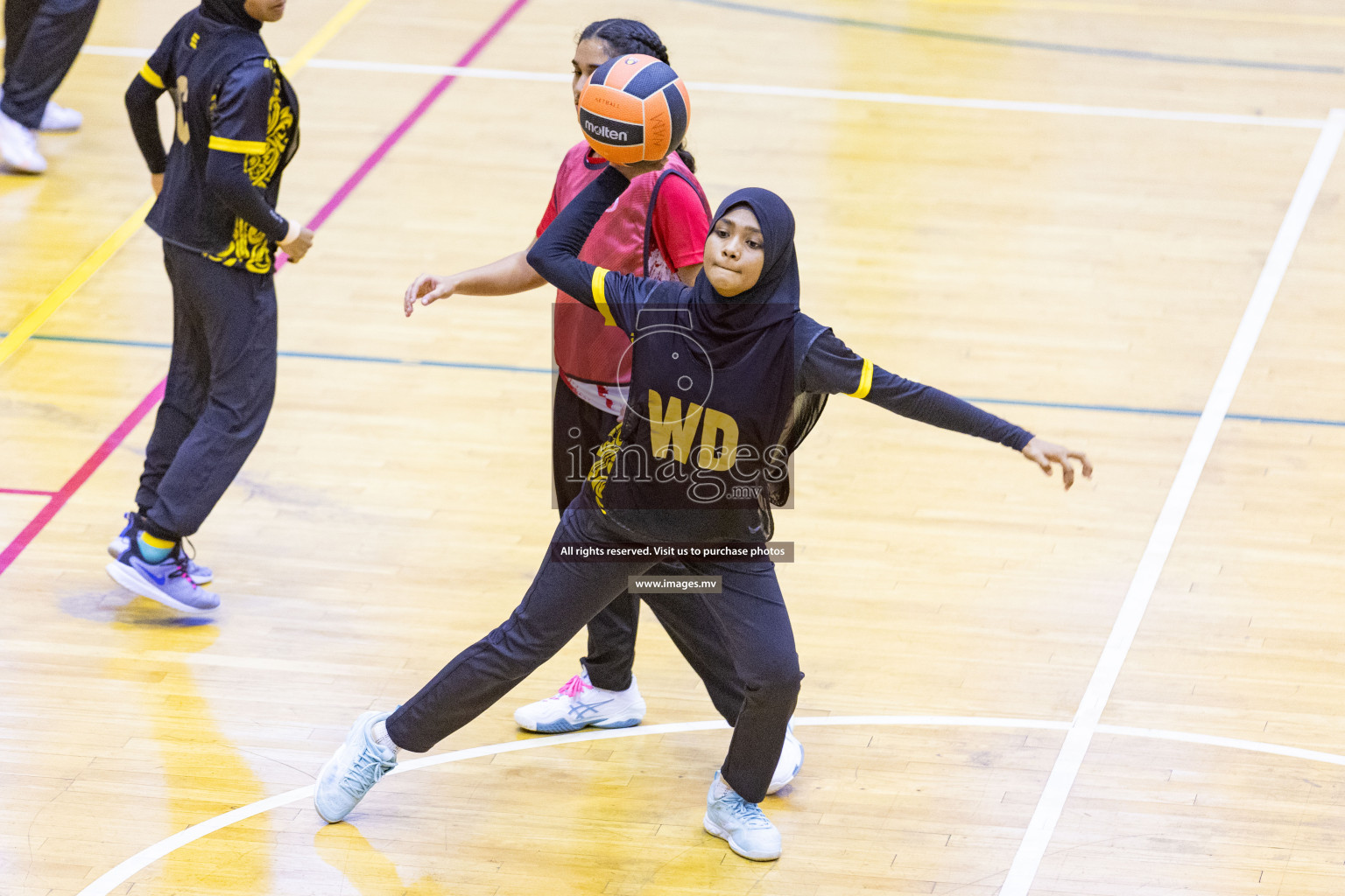 Day6 of 24th Interschool Netball Tournament 2023 was held in Social Center, Male', Maldives on 1st November 2023. Photos: Nausham Waheed / images.mv