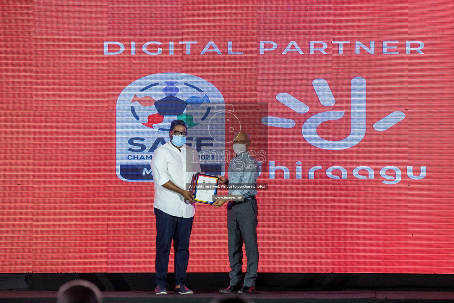 SAFF Championship 2021 Launching event was held in National Stadium, Male', Maldives on Sunday, 12th September 2021. Photos: Ismail Thoriq / images.mv