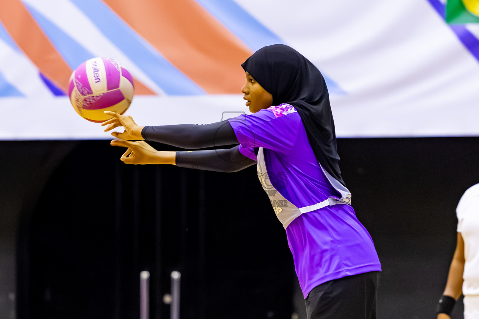 MV Netters vs Invicto SC in Day 7 of 24th Milo Netball Association Championship was held in Social Center at Male', Maldives on Sunday, 7th September 2025. Photos: Nausham Waheed / images.mv