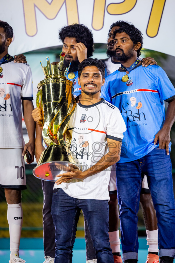 Ifhaams vs Dee Cee Jay SC in Final of Laamehi Dhiggaru Ekuveri Futsal Challenge 2025 was held on Tuesday, 29th July 2025, at Dhiggaru Futsal Ground, Dhiggaru, Maldives Photos: Nausham Waheed  / images.mv