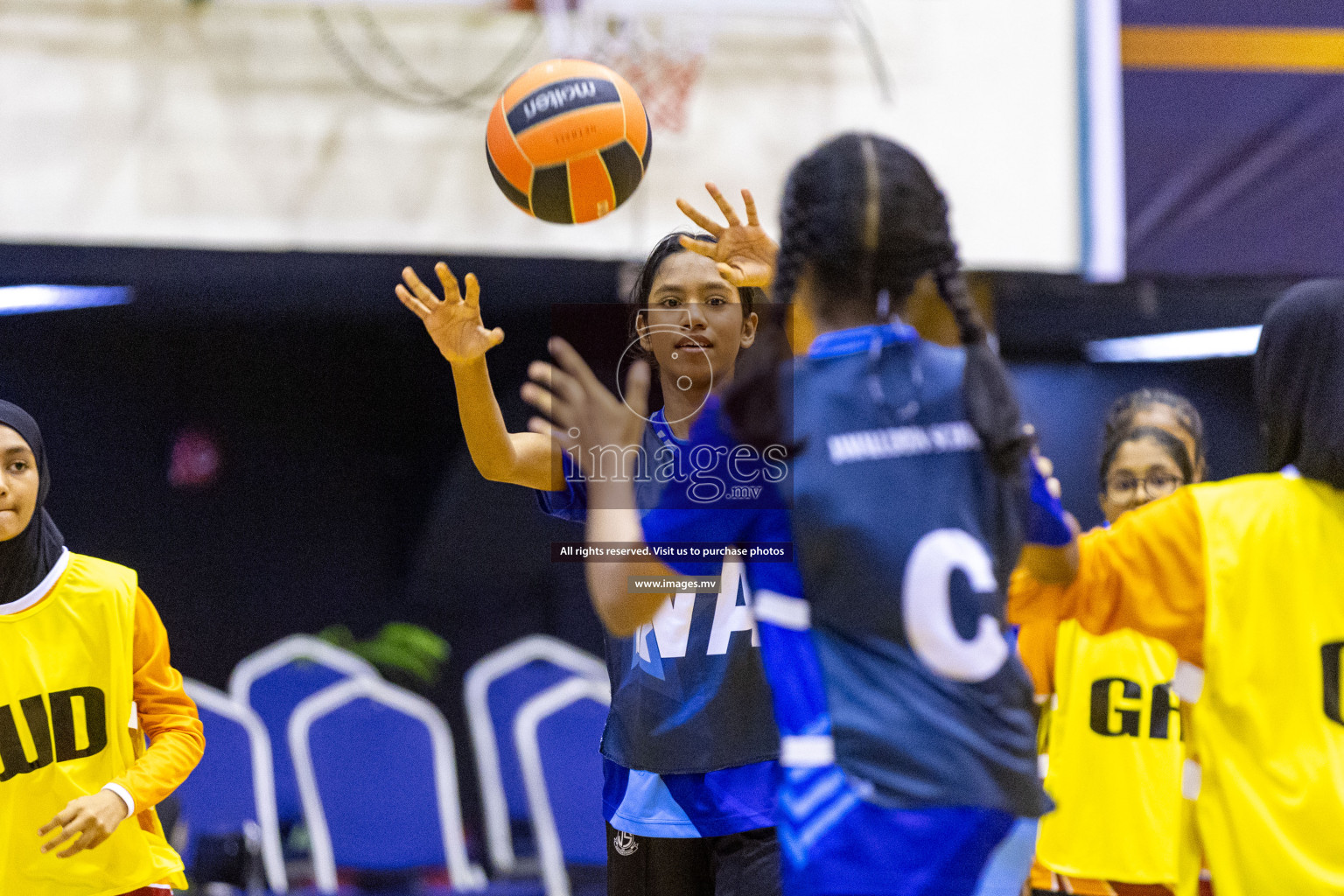 Day4 of 24th Interschool Netball Tournament 2023 was held in Social Center, Male', Maldives on 30th October 2023. Photos: Nausham Waheed / images.mv