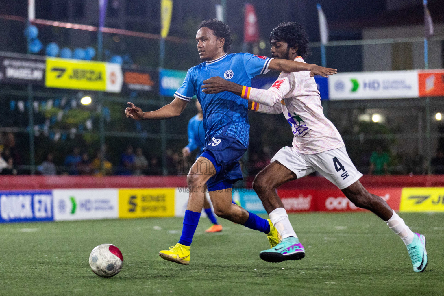 GA Gemanafushi vs GA Maamendhoo in Day 19 of Golden Futsal Challenge 2024 was held on Friday, 2nd February 2024 in Hulhumale', Maldives Photos: Nausham Waheed / images.mv