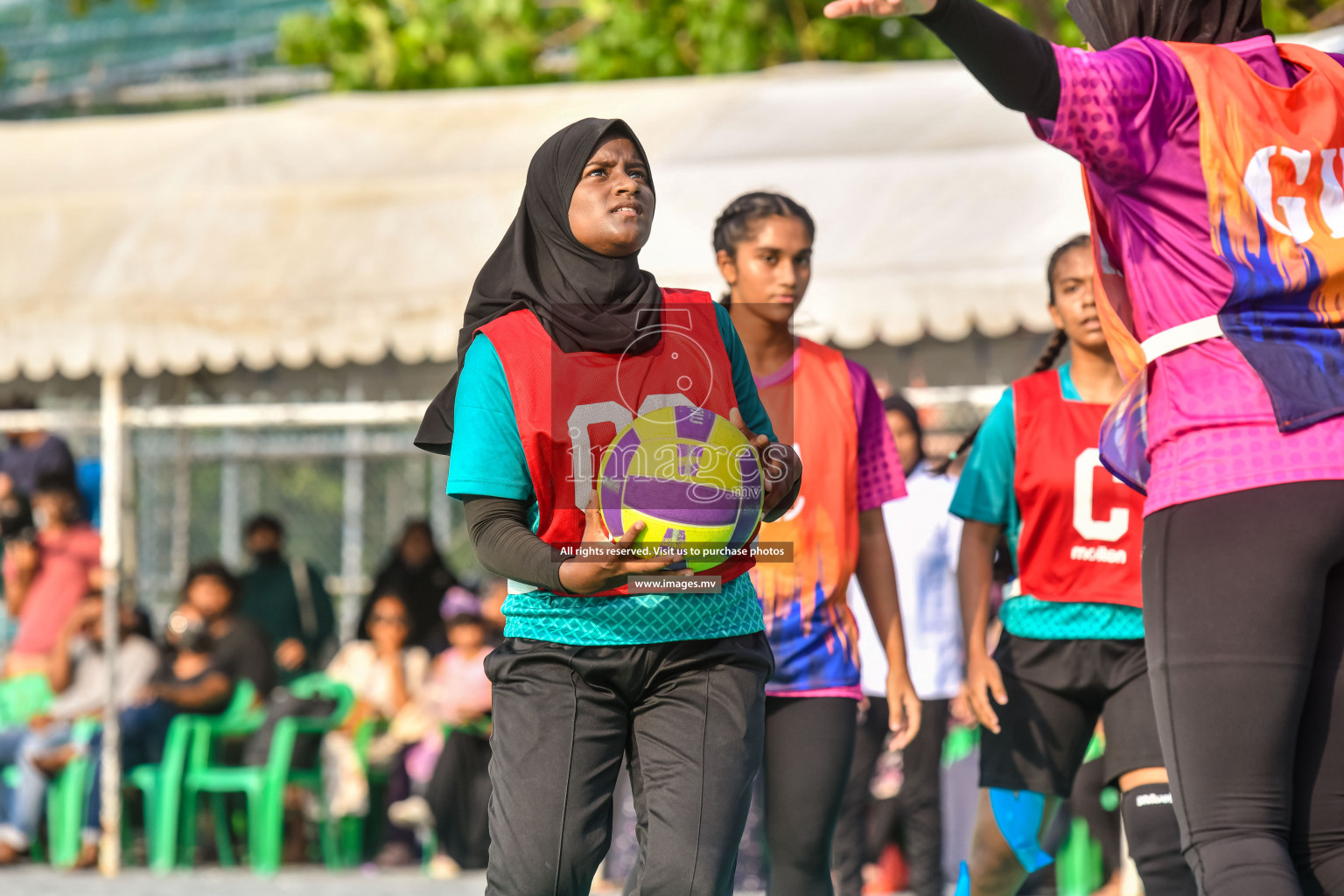 Final of Junior Netball Championship 2022 held in Male', Maldives on 19th March 2022. Photos by Nausham Waheed