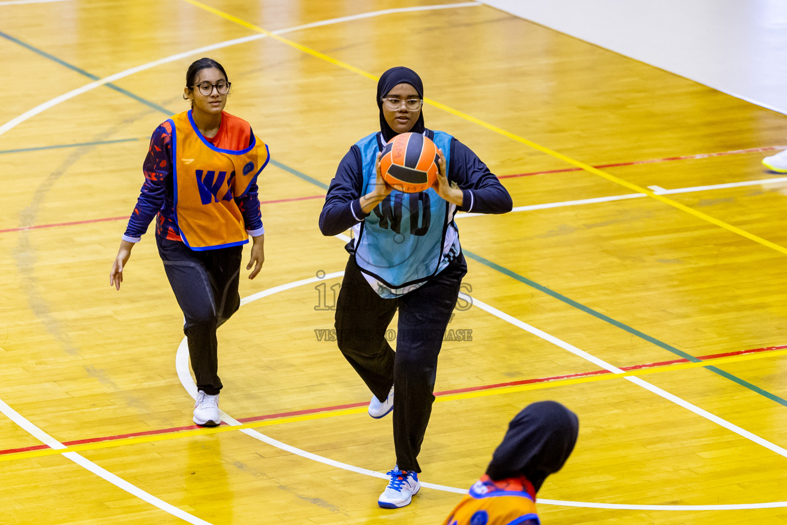 Day 9 of 25th Inter-School Netball Tournament was held in Social Center at Male', Maldives on Monday, 19th August 2024. Photos: Nausham Waheed / images.mv