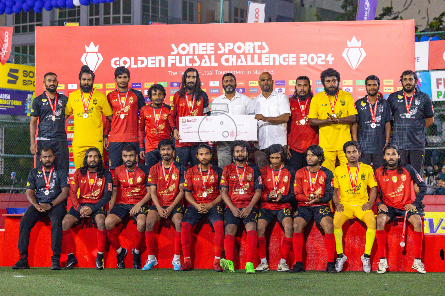 B Eydhafushi vs L Gan in the Final of Golden Futsal Challenge 2024 was held on Thursday, 7th March 2024, in Hulhumale', Maldives 
Photos: Ismail Thoriq / images.mv