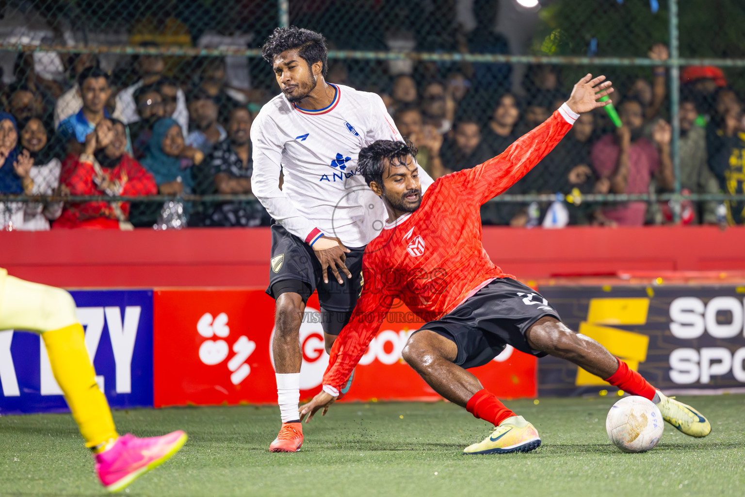 Dh Maaenboodhoo vs Dh Kudahuvadhoo in Dhaalu Atoll Finals in Day 25 of Golden Futsal Challenge 2025 was held on Wednesday , 28th January 2025, in Hulhumale', Maldives. Photos: Ismail Thoriq / images.mv