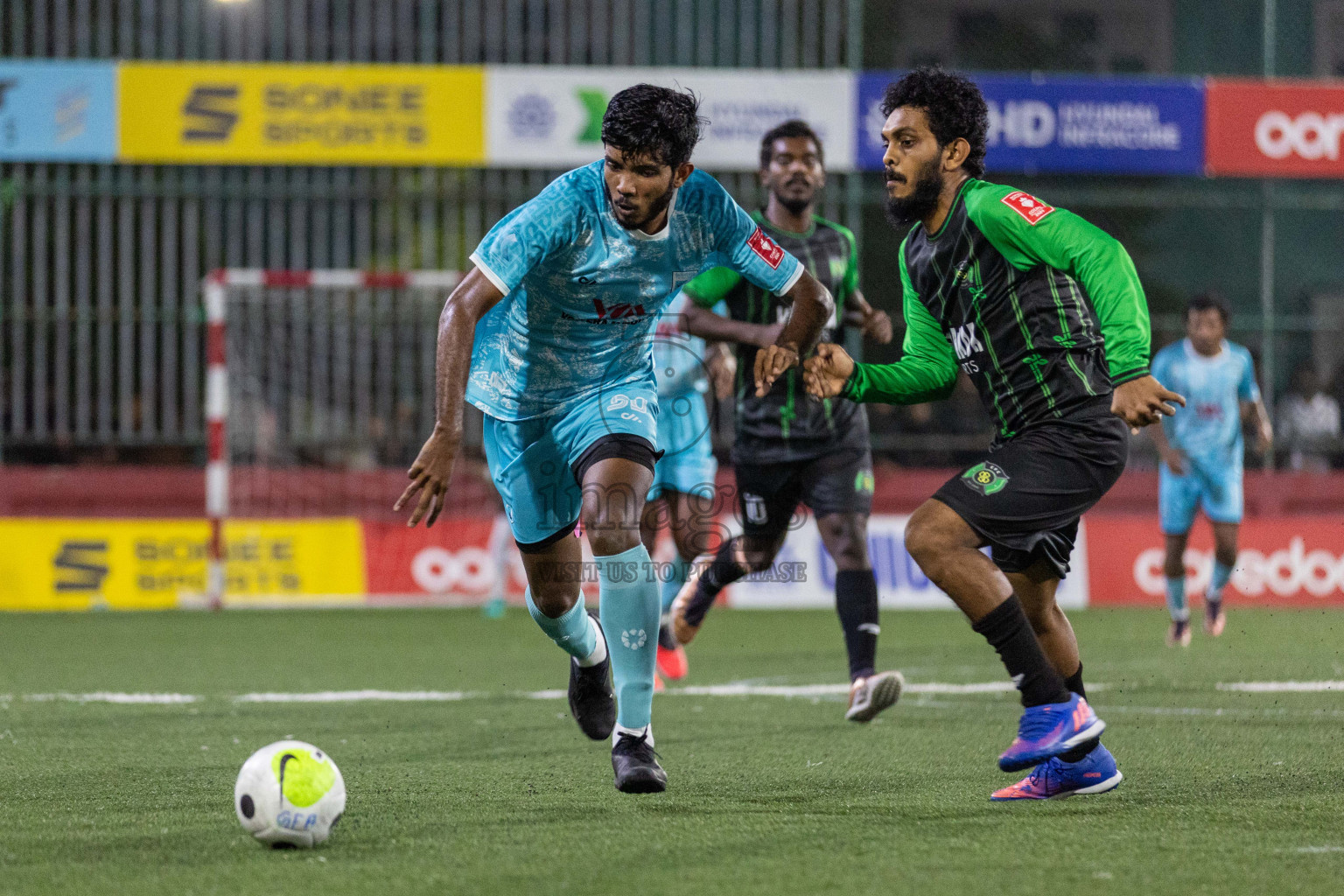 HA. Dhidhdhoo vs HA. Vashafaru in Day 1 of Golden Futsal Challenge 2024 was held on Monday, 15th January 2024, in Hulhumale', Maldives Photos: Nausham Waheed  / images.mv