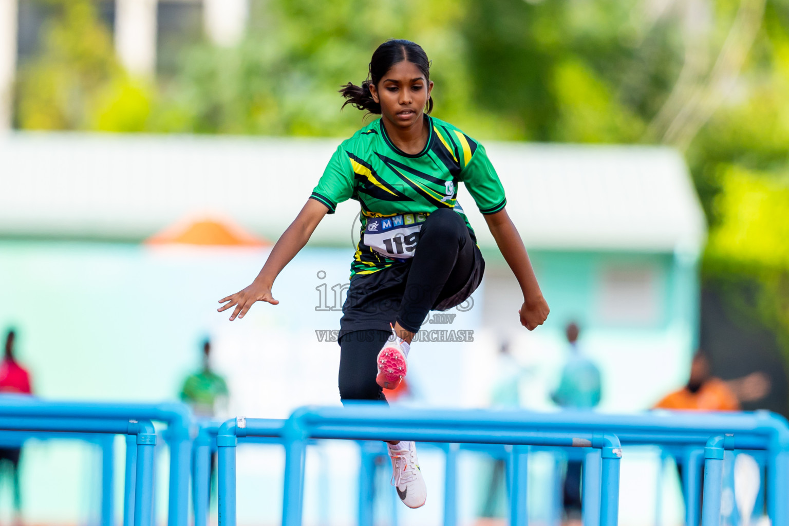 Day 4 of MWSC Interschool Athletics Championships 2024 held in Hulhumale Running Track, Hulhumale, Maldives on Tuesday, 12th November 2024. Photos by: Nausham Waheed / Images.mv