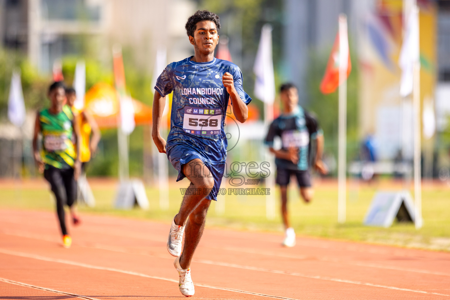 Day 4 of MWSC Interschool Athletics Championships 2024 held in Hulhumale Running Track, Hulhumale, Maldives on Tuesday, 12th November 2024. Photos by: Raaif Yoosuf / Images.mv