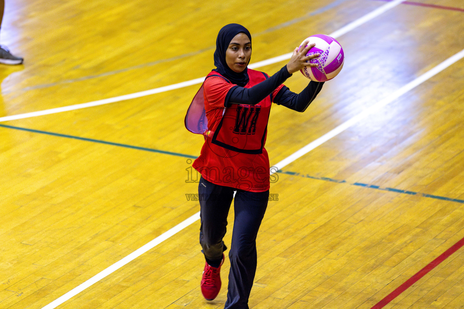 Club Matrix vs Club Green Streets in Division 1 of National Netball Tournament 2025 held in Ekuveni Netball Court at Male', Maldives on Saturday, 24th May 2025. Photos: Hassan Simah / images.mv