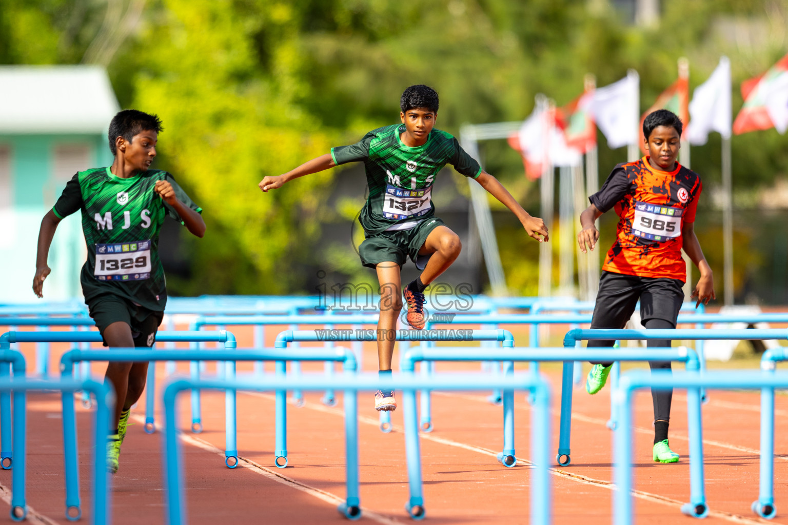 Day 2 of MWSC Interschool Athletics Championships 2024 held in Hulhumale Running Track, Hulhumale, Maldives on Sunday, 10th November 2024. Photos by: Ismail Thoriq / Images.mv