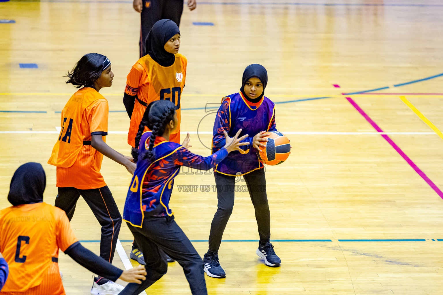 Day 6 of 25th Inter-School Netball Tournament was held in Social Center at Male', Maldives on Thursday, 15th August 2024. Photos: Nausham Waheed / images.mv