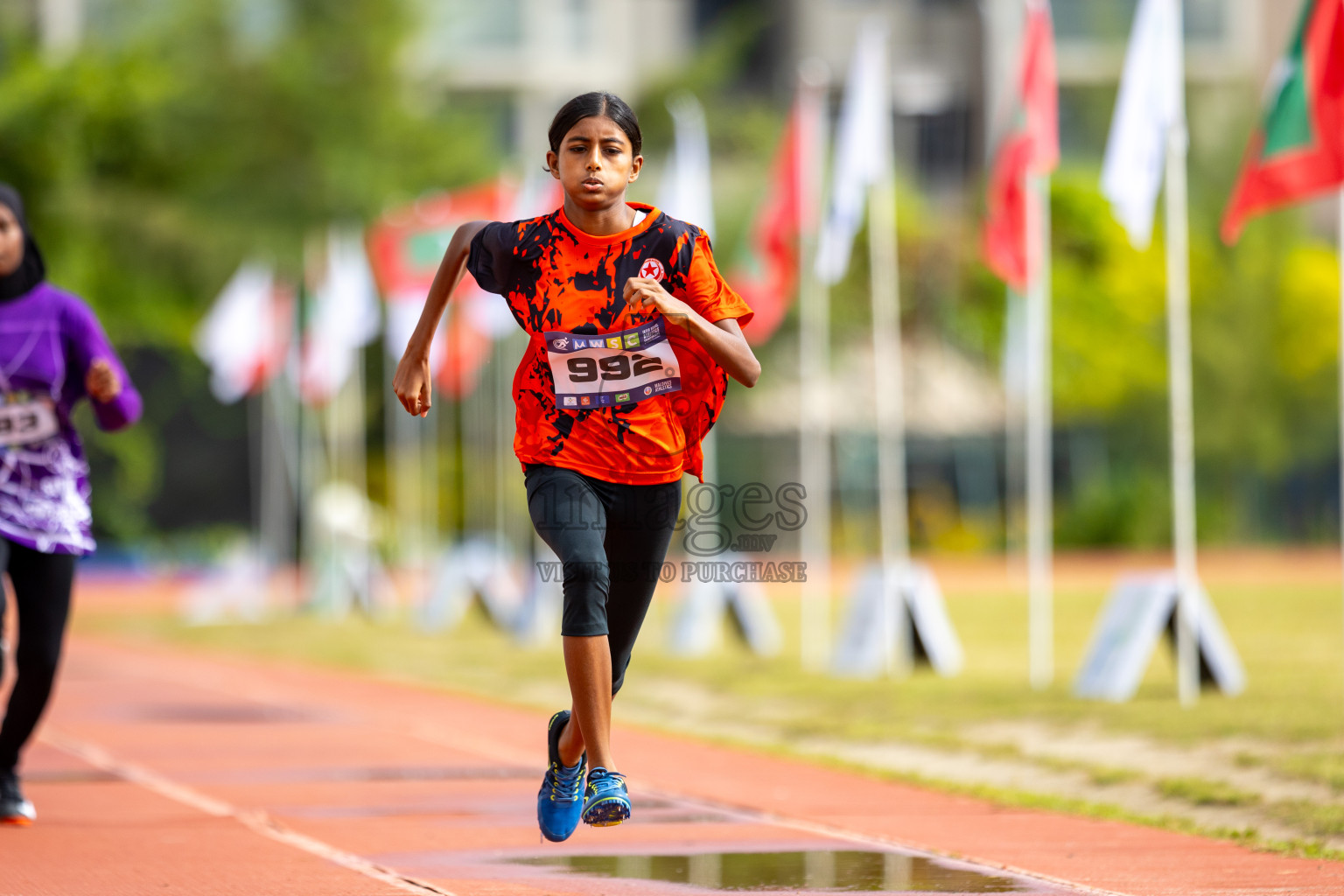 Day 1 of MWSC Interschool Athletics Championships 2024 held in Hulhumale Running Track, Hulhumale, Maldives on Saturday, 9th November 2024. 
Photos by: Ismail Thoriq / images.mv