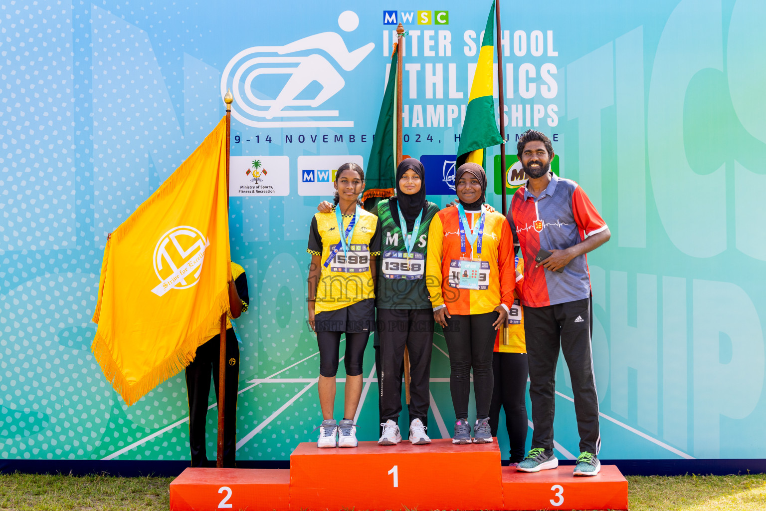 Day 6 of MWSC Interschool Athletics Championships 2024 held in Hulhumale Running Track, Hulhumale, Maldives on Thursday, 14th November 2024. Photos by: Ismail Thoriq / Images.mv