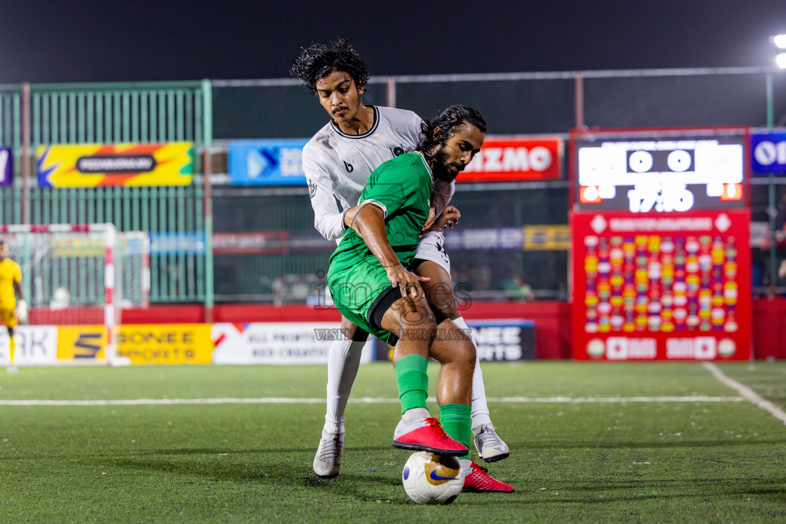 R Dhuvaafaru vs R Meedhoo in Day 14 of Golden Futsal Challenge 2025 was held on Saturday, 18th January 2025, in Hulhumale', Maldives. Photos: Nausham Waheed / images.mv