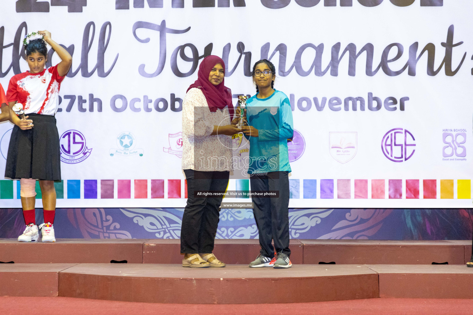 Final of 24th Interschool Netball Tournament 2023 was held in Social Center, Male', Maldives on 7th November 2023. Photos: Nausham Waheed / images.mv