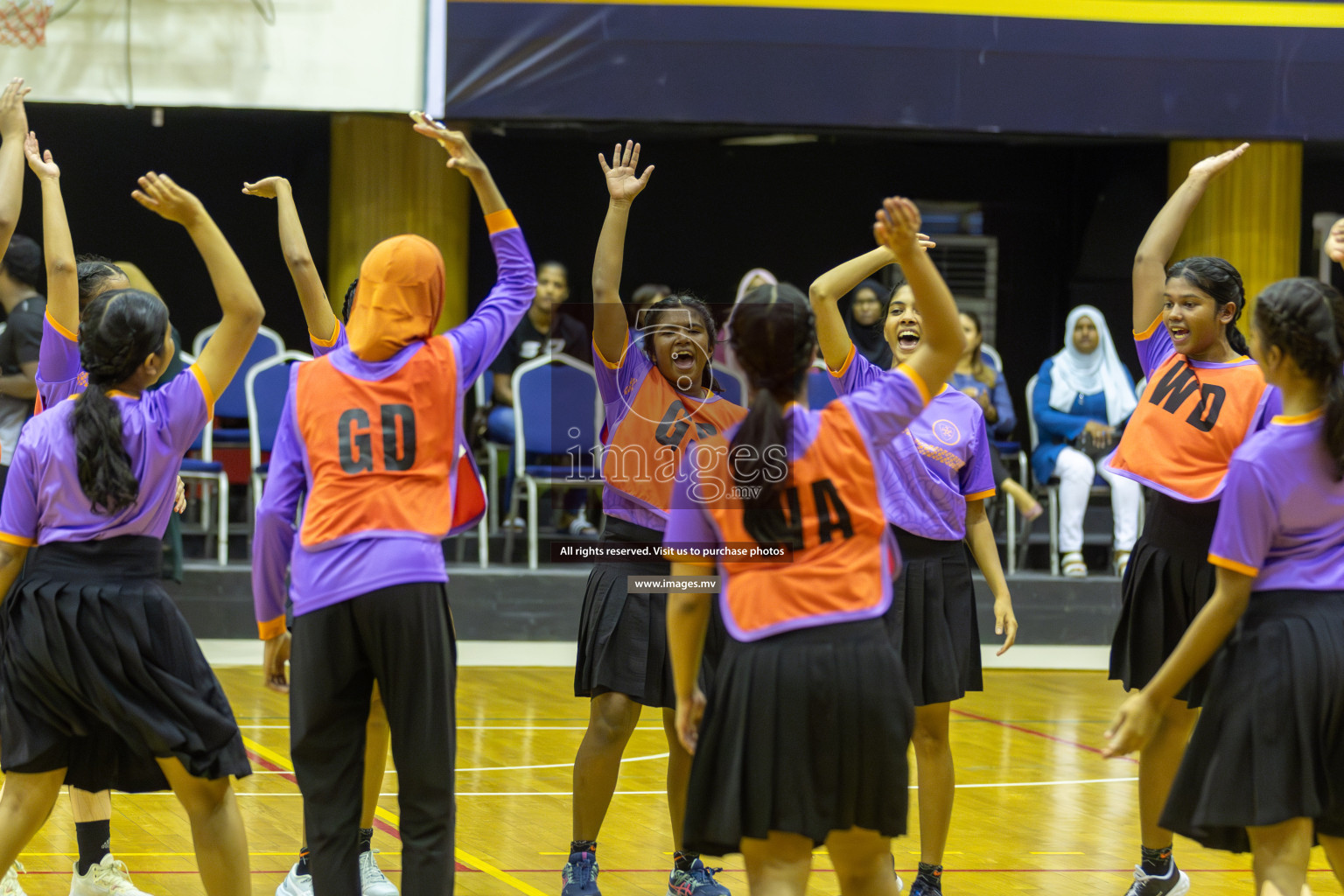 Day 11 of 24th Interschool Netball Tournament 2023 was held in Social Center, Male', Maldives on 6th November 2023. Photos: Mohamed Mahfooz Moosa / images.mv