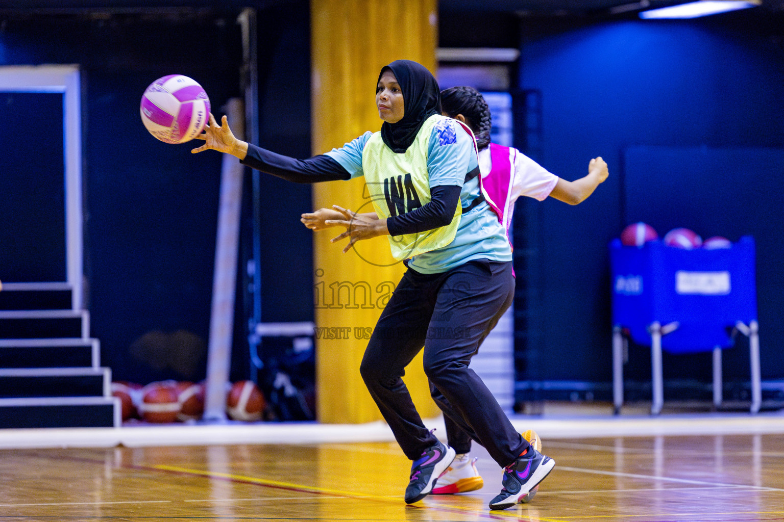 MV Netters vs N Sport in Division 2 Final of National Netball Tournament 2025 held in Social Center at Male', Maldives on Wednesday, 28th May 2025. Photos: Nausham Waheed / images.mv