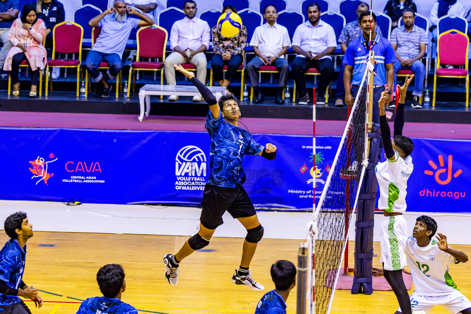 Finals of Interschool Volleyball Tournament 2024 was held in Social Center at Male', Maldives on Friday, 6th December 2024. Photos: Nausham Waheed / images.mv