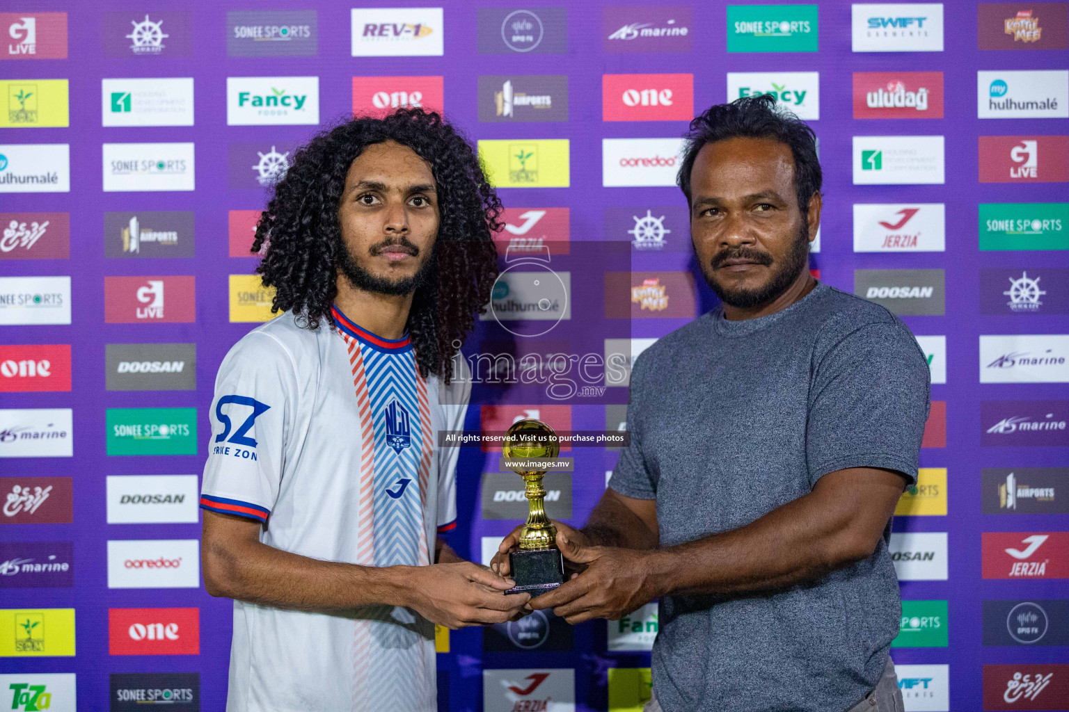 GA. Dhaandhoovs vs GA. Nilandhoo in Day 2 of Golden Futsal Challenge 2023 on 06 February 2023 in Hulhumale, Male, Maldives