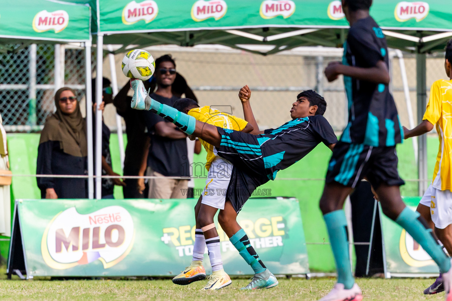 Day 5 of MILO Academy Championship 2025 (U14) was held on Monday, 3rd November 2025 at Henveiru Football Grounds, Male', Maldives . Photos: Nausham Waheed / images.mv