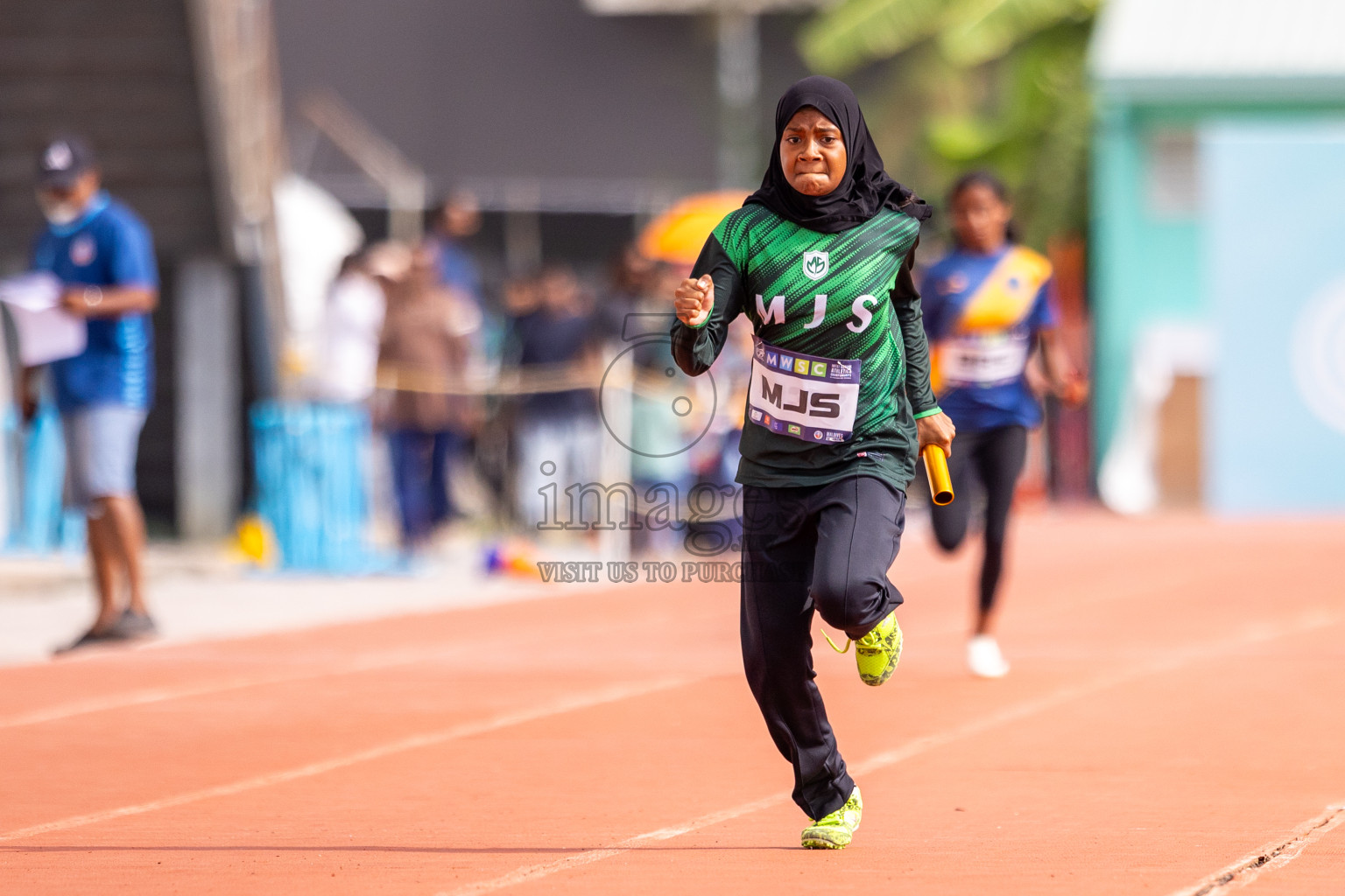 Day 5 of MWSC Interschool Athletics Championships 2024 held in Hulhumale Running Track, Hulhumale, Maldives on Wednesday, 13th November 2024. Photos by: Raif Yoosuf / Images.mv