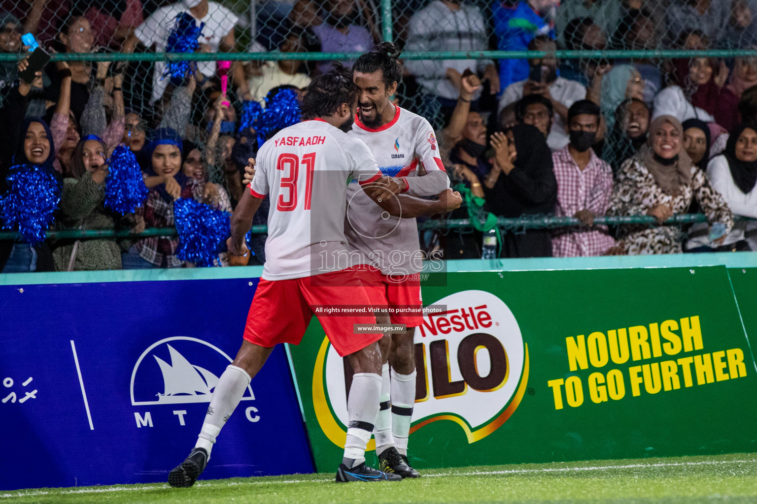 Team FSM Vs Prisons Club in the Semi Finals of Club Maldives 2021 held in Hulhumale, Maldives on 15 December 2021. Photos: Shuu Abdul Sattar / images.mv