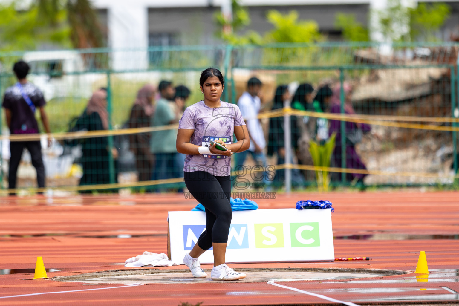 Day 1 of MWSC Interschool Athletics Championships 2024 held in Hulhumale Running Track, Hulhumale, Maldives on Saturday, 9th November 2024. 
Photos by: Ismail Thoriq / images.mv