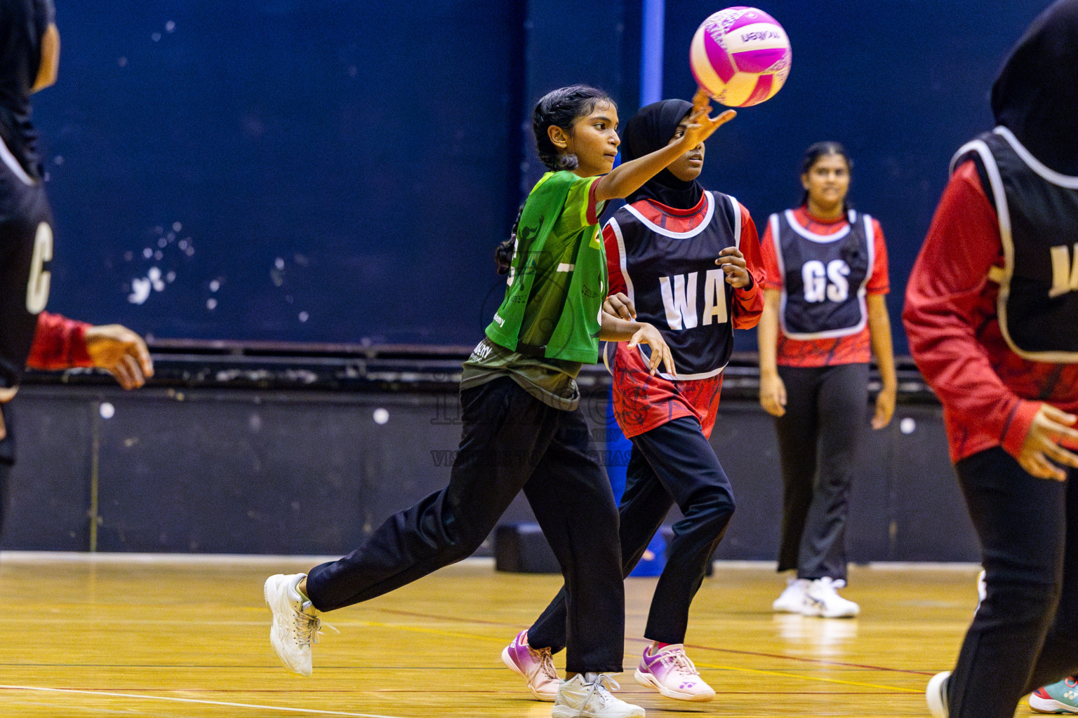 AIS Netball Academy vs Fiontti Sports Academy in Day 2 of 3rd Junior Championship - Netball association of Maldives, held at Social Center on Monday 20th January 2025 . Photos by Nausham Waheed