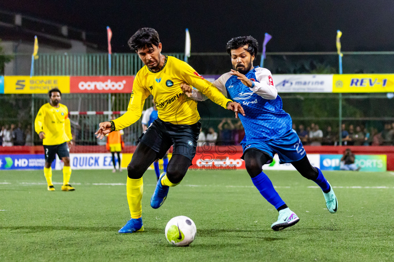 M Mulah vs M Kolhufushi in Day 28 of Golden Futsal Challenge 2024 was held on Sunday , 11th February 2024 in Hulhumale', Maldives Photos: Nausham Waheed / images.mv