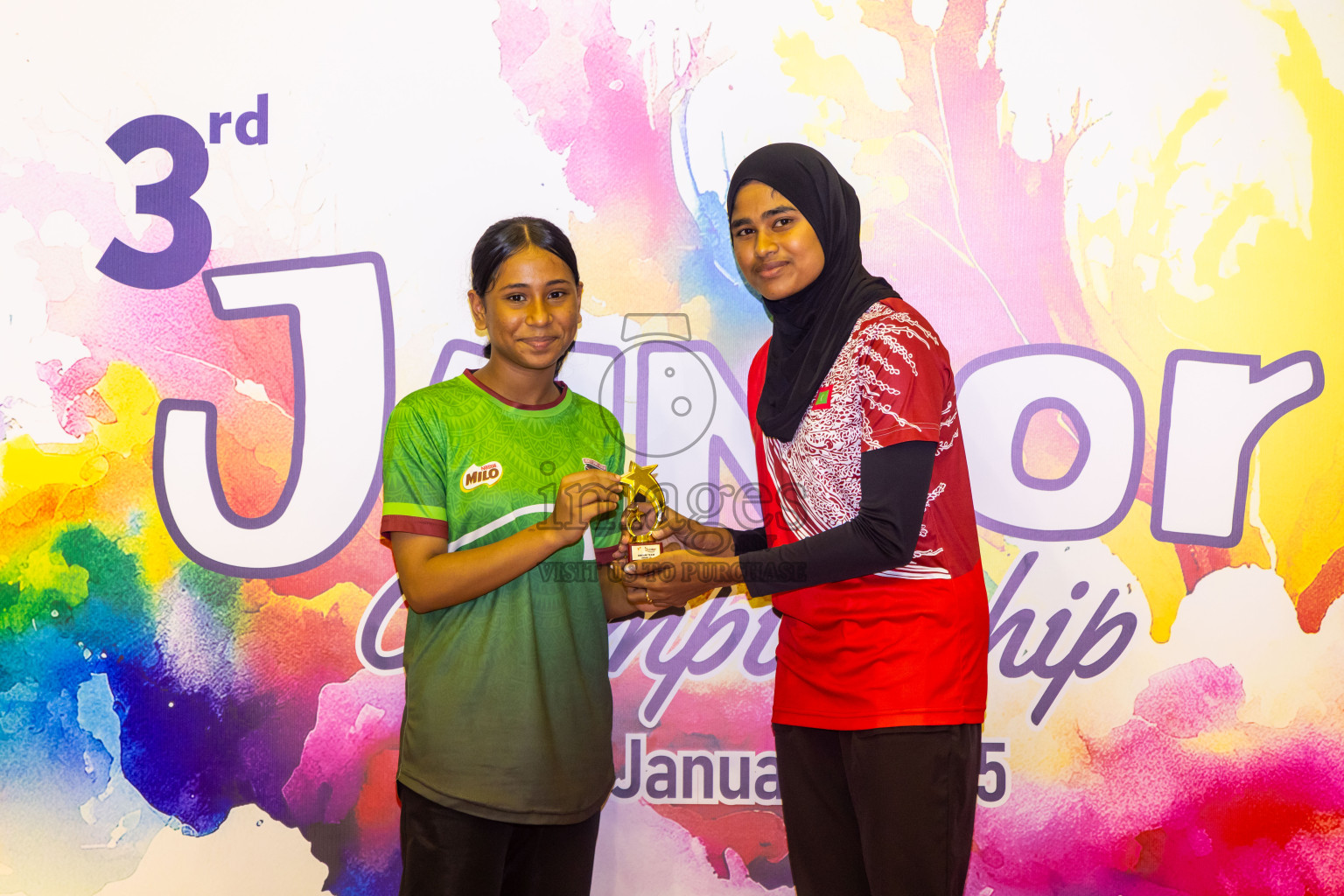 Closing ceremony of 3rd Netball Junior Championship, held at Social Center on Saturday, 25th January 2025 . Photos: Nausham Waheed / images.mv