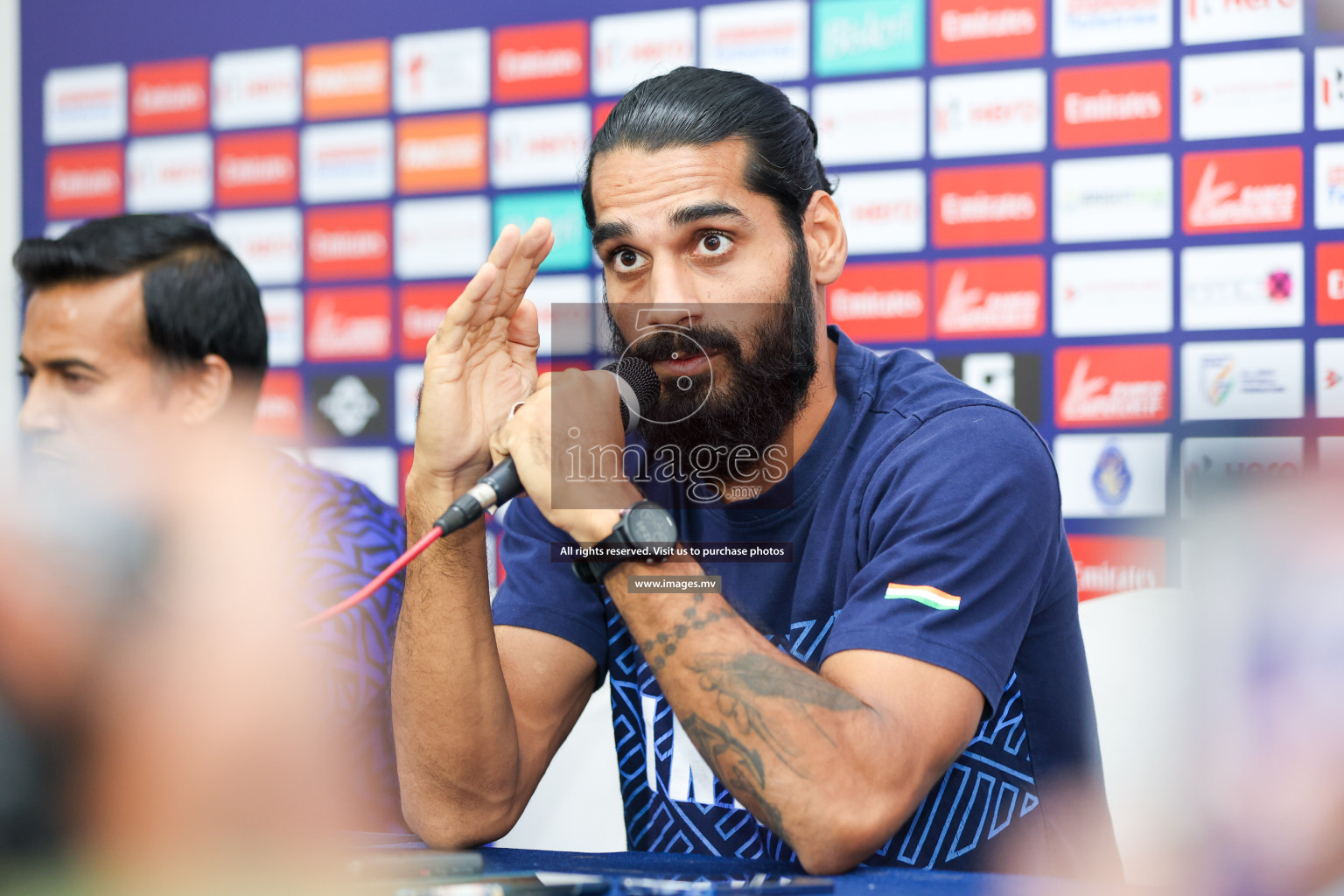 Saff Championship Final Pre-match press conference held in Sree Kanteerava Stadium, Bengaluru, India, on Monday, 3rd July 2023. Photos: Nausham Waheed / images.mv