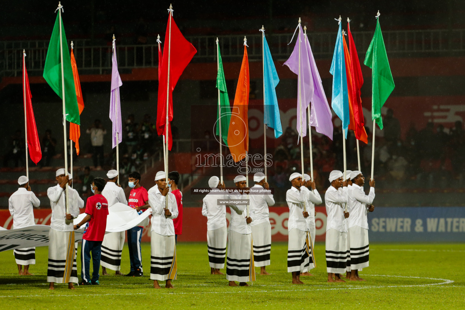 Opening Ceremony of SAFF Championship 2021 held on 1st October 2021 in Galolhu National Stadium, Male', Maldives