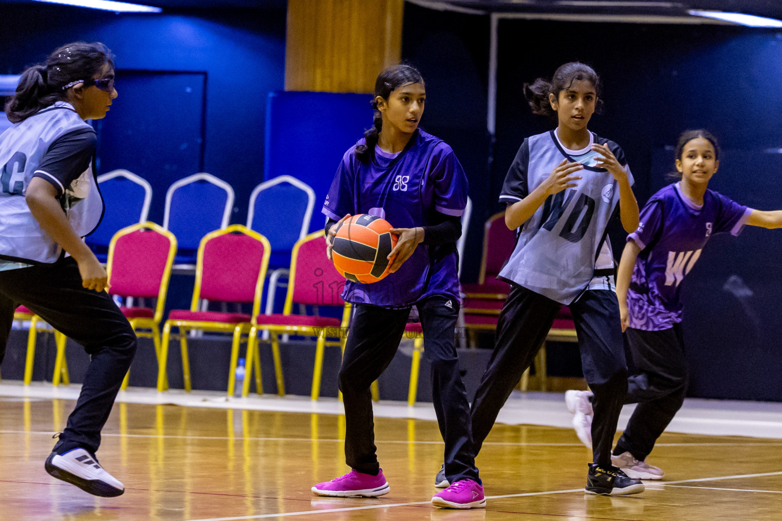 Day 9 of 25th Inter-School Netball Tournament was held in Social Center at Male', Maldives on Monday, 19th August 2024. Photos: Nausham Waheed / images.mv