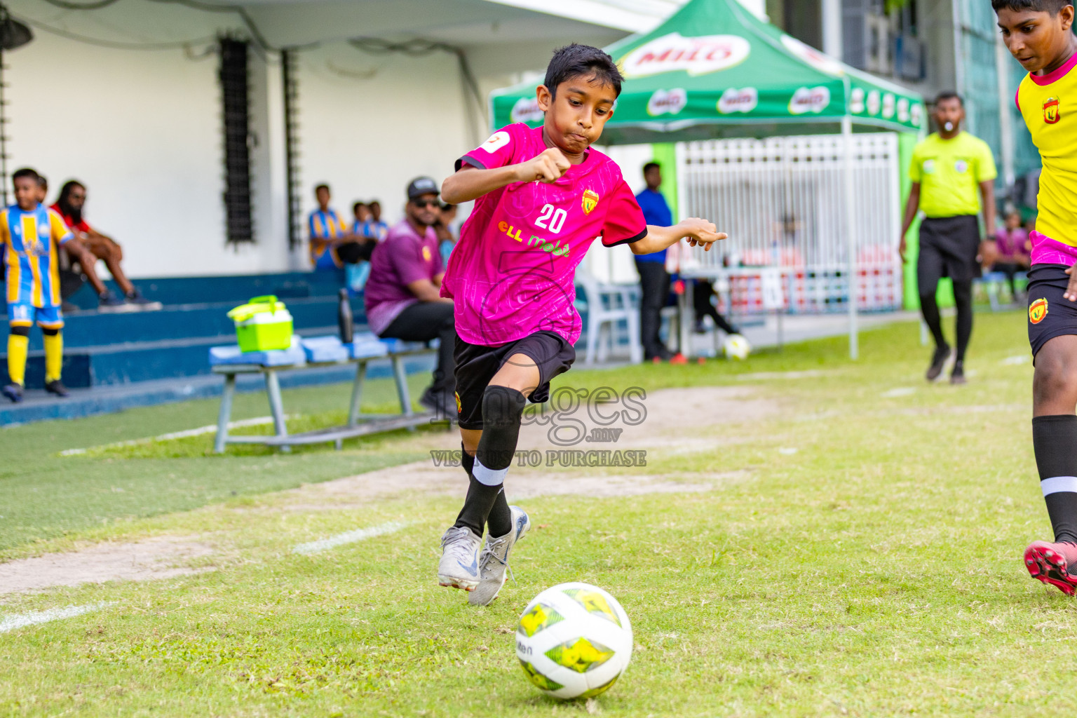 Day 2 of MILO Academy Championship 2025 (U-12) was held at Henveiru Stadium in Male', Maldives on Friday, 2nd May 2025. Photos: Mohamed Mahfooz Moosa / images.mv