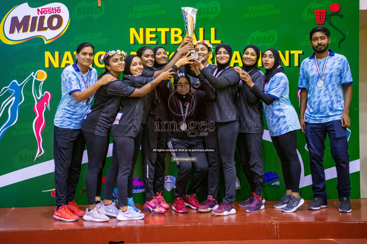 Kulhudhuffushi Youth & R.C vs Club Green Streets in the Finals of Milo National Netball Tournament 2021 (Women's) held on 5th December 2021 in Male', Maldives Photos: Ismail Thoriq / images.mv