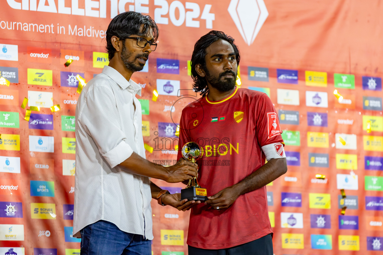 Kudahuvadhoo VS F. Bilehdhoo in Zone 5 Group Stage Final on Day 38 of Golden Futsal Challenge 2024 which was held on Friday, 23rd February 2024, in Hulhumale', Maldives 
Photos: Hassan Simah/ images.mv