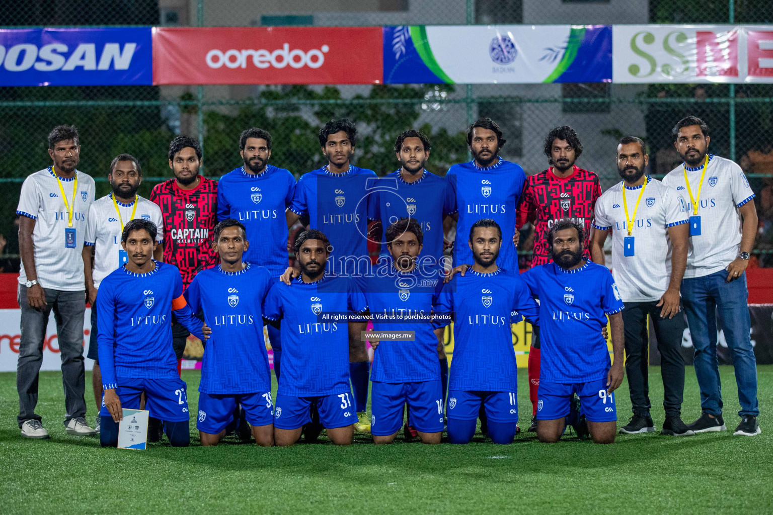 R. Meedhoo vs R. Dhuvaafaru in Day 2 of Golden Futsal Challenge 2023 on 06 February 2023 in Hulhumale, Male, Maldives