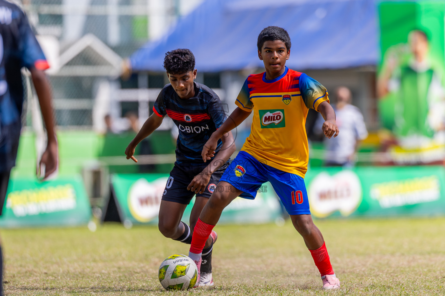 Day 4 of MILO Academy Championship 2025 (U14) was held on Sunday, 2nd November 2025 at Henveiru Football Grounds, Male', Maldives . 
Photos: Ismail Thoriq / images.mv
