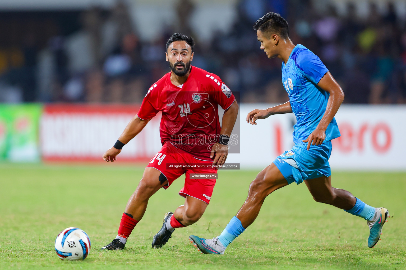 Lebanon vs India in the Semi-final of SAFF Championship 2023 held in Sree Kanteerava Stadium, Bengaluru, India, on Saturday, 1st July 2023. Photos: Nausham Waheed, Hassan Simah / images.mv