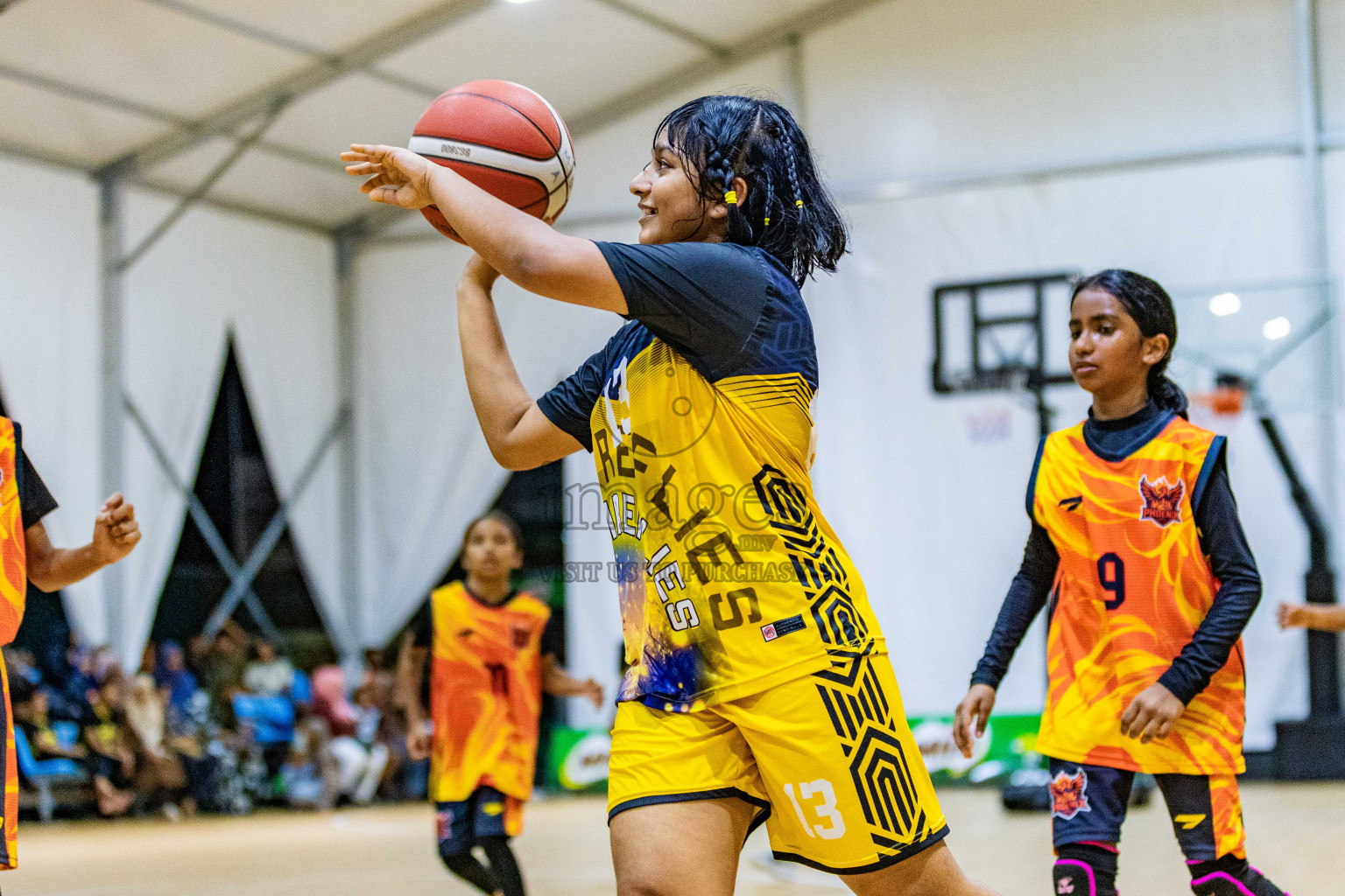 Day 3 of Milo 5 x 5 Junior Challenge 2025 - Basketball tournament held in Basketball Training Center, Male', Maldives on Saturday, 11th October 2025. Photos by: Nausham Waheed, Areef Adam / Images.mv