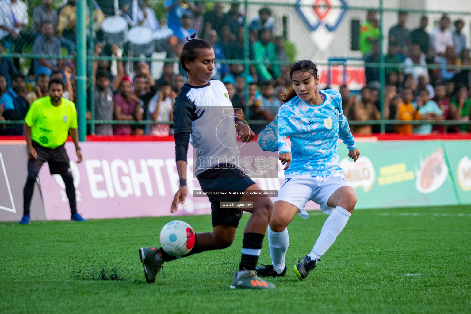 MPL vs DSC in Eighteen Thirty Women's Futsal Fiesta 2022 was held in Hulhumale', Maldives on Monday, 17th October 2022. Photos: Hassan Simah, Mohamed Mahfooz Moosa / images.mv