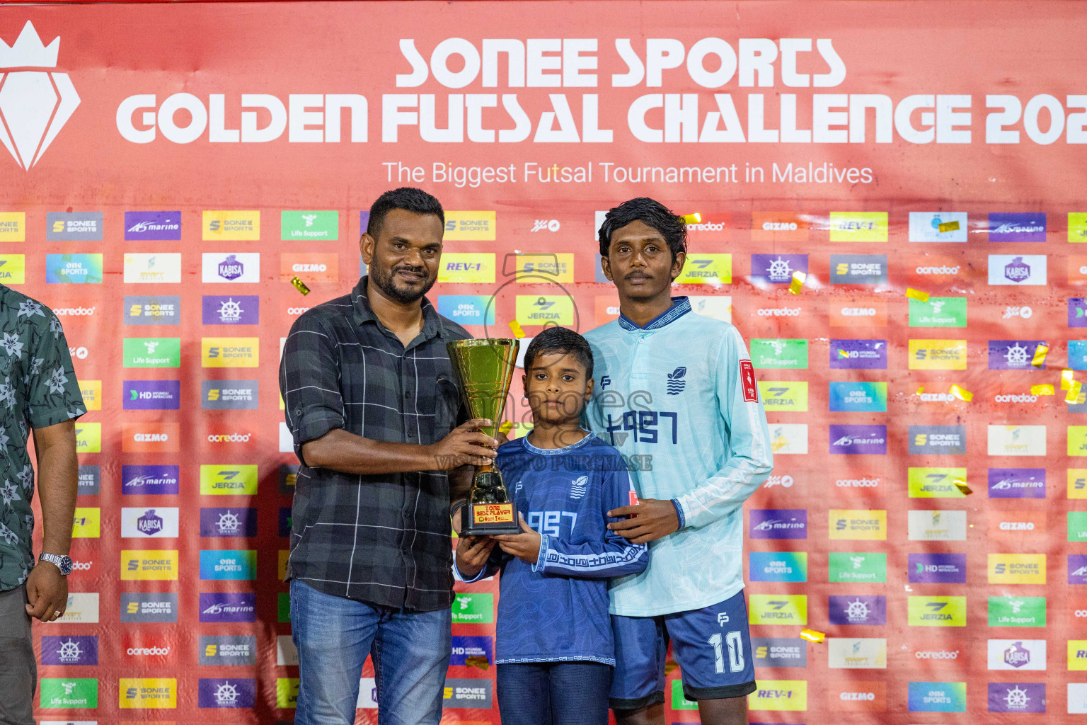 K Gaafaru vs B Eydhafushi in Zone 3 Final on Day 38 of Golden Futsal Challenge 2024 which was held on Friday, 23rd February 2024, in Hulhumale', Maldives Photos: Ismail Thoriq / images.mv