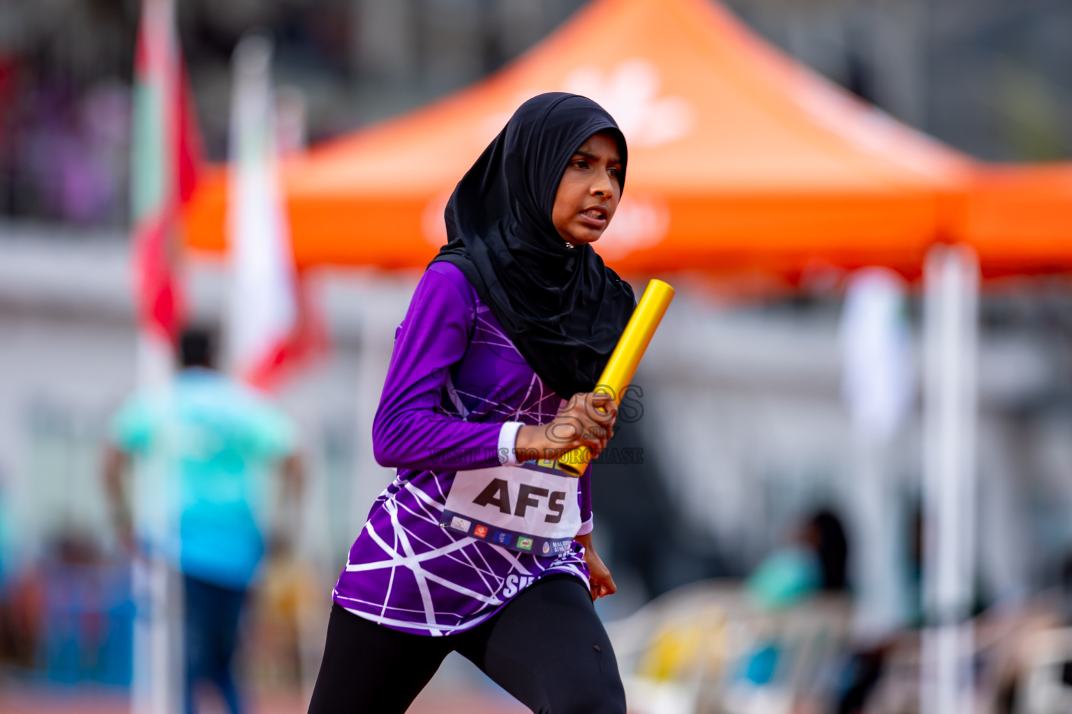 Day 6 of MWSC Interschool Athletics Championships 2024 held in Hulhumale Running Track, Hulhumale, Maldives on Thursday, 14th November 2024. Photos by: Nausham Waheed / Images.mv