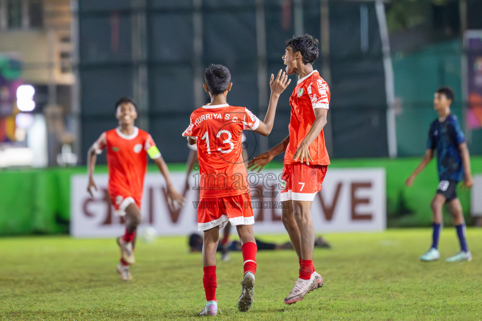 SUS vs Huriyya (U14) in Dhivehi Youth League 2024 - Day 2. Matches held at Henveiru Stadium on 22nd November 2024 , Friday. Photos: Shuu Abdul Sattar/ Images.mv