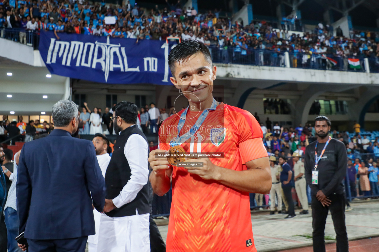 Kuwait vs India in the Final of SAFF Championship 2023 held in Sree Kanteerava Stadium, Bengaluru, India, on Tuesday, 4th July 2023. Photos: Nausham Waheed/ images.mv